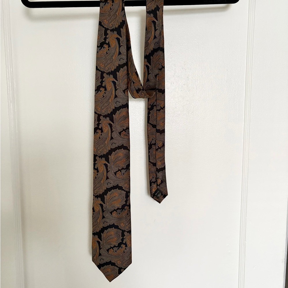 Jos. A. Bank Paisley Tie in Black and Brown